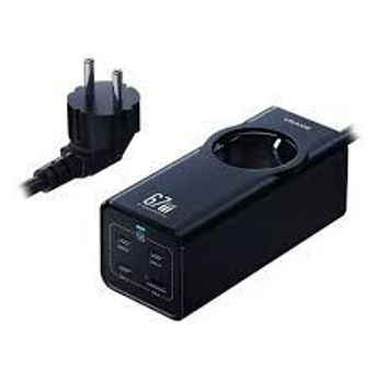 Imagen de ADAPTADOR CARGA RAPIDA 3 PUERTOS C 1 USB USAMS CC225