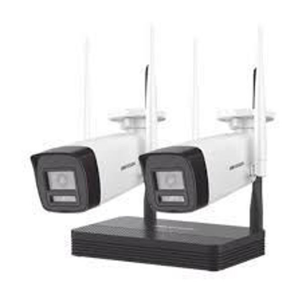 Imagen de KIT HIKVISION WIFI NKS422WOH NVS 4CH 2 BULLETS IP 2MP